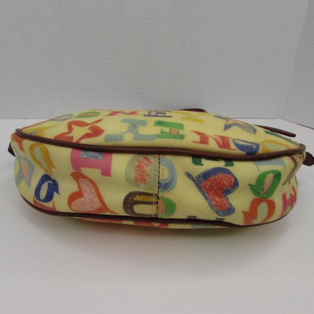 Dooney & Bourke Small Egg Pouchette Graffiti Crayon Doodle Handbag Purse - Picture 5 of 13